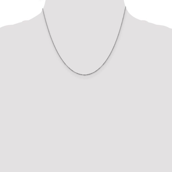Leslie's 14K White Gold 1.1mm Flat Cable Chain - Image 4