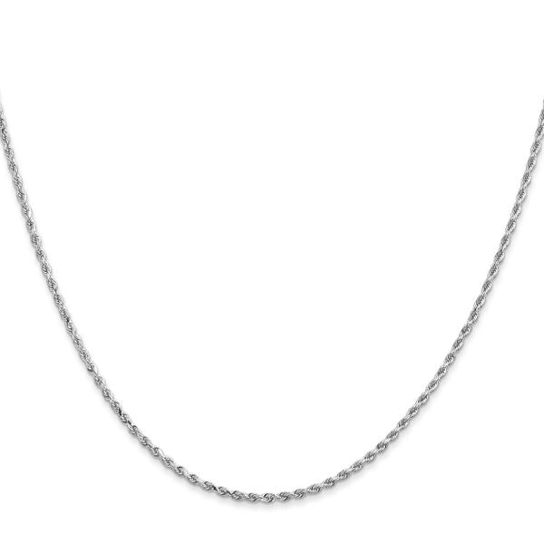 Leslie's 14K White Gold 1.5mm Diamond-Cut Rope Chain - Image 2