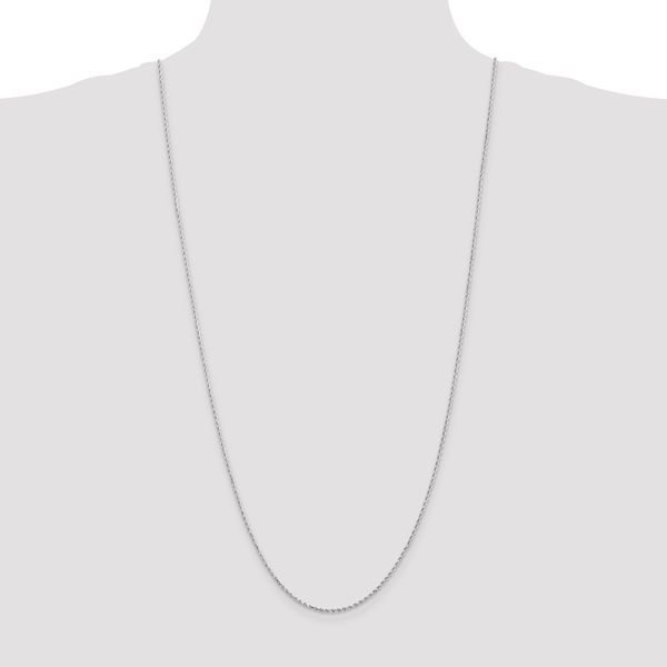 Leslie's 14K White Gold 1.5mm Diamond-Cut Rope Chain - Image 4