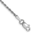Leslie's 14K White Gold 1.5mm Diamond-Cut Rope Chain Anklet