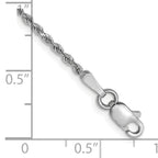Leslie's 14K White Gold 1.5mm Diamond-Cut Rope Chain Anklet - Image 2