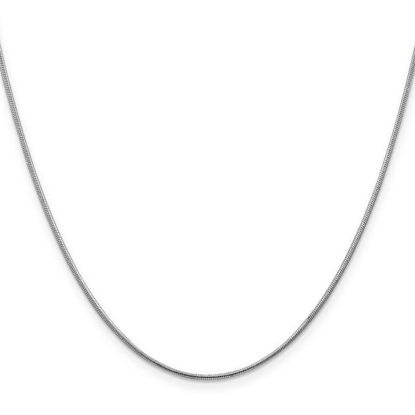 Leslie's 14K White Gold 1mm Round Snake Chain - Image 2