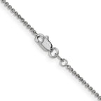 Leslie's 14K White Gold 1.6mm Round Cable Chain - Image 3