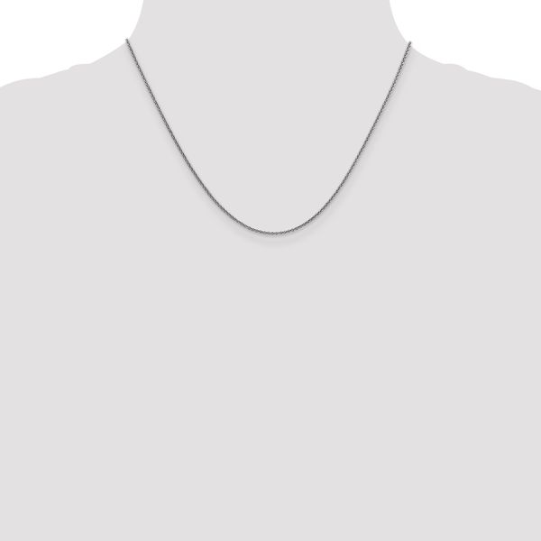 Leslie's 14K White Gold 1.6mm Round Cable Chain - Image 4