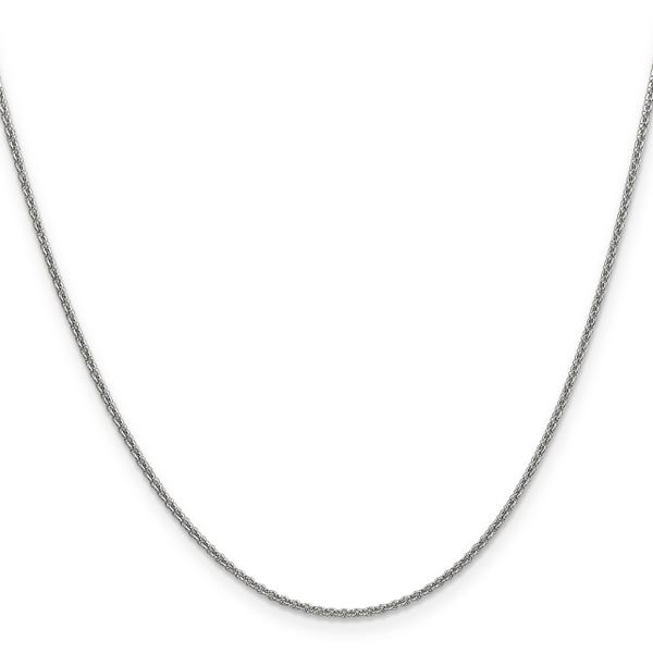 Leslie's 14K White Gold 1.6mm Round Cable Chain - Image 2