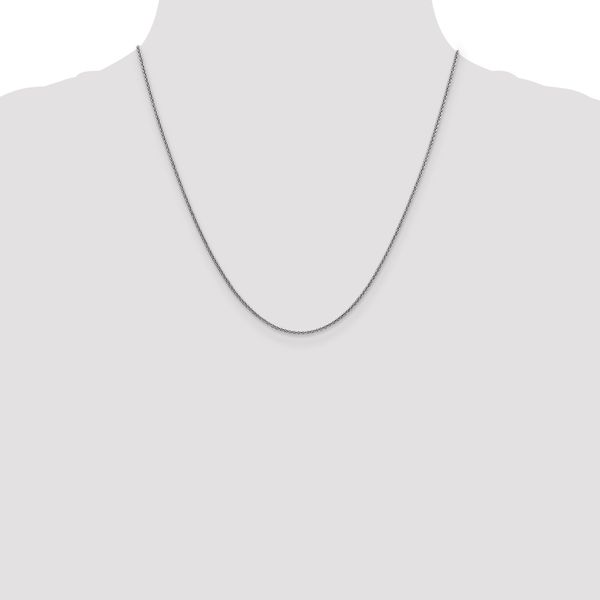 Leslie's 14K White Gold 1.6mm Round Cable Chain - Image 4