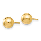 Leslie's 14K Polished 6mm Ball Post Earrings - Image 2