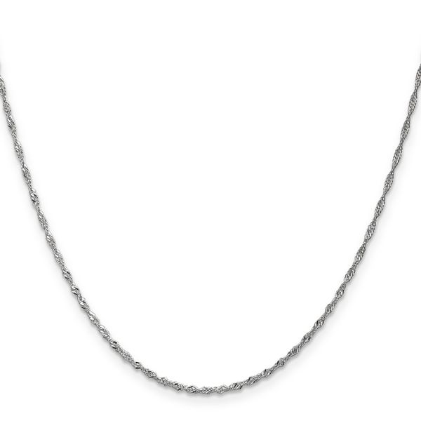 Leslie's 14K White Gold 1.3mm Singapore Chain - Image 2