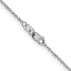 Leslie's 14K White Gold 1mm Sparkle Singapore Chain - Image 3