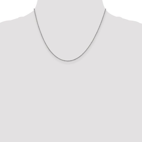 Leslie's 14K White Gold 1mm Sparkle Singapore Chain - Image 4