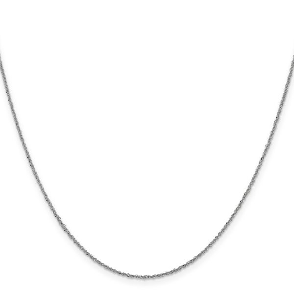 Leslie's 14K White Gold 1mm Sparkle Singapore Chain - Image 2
