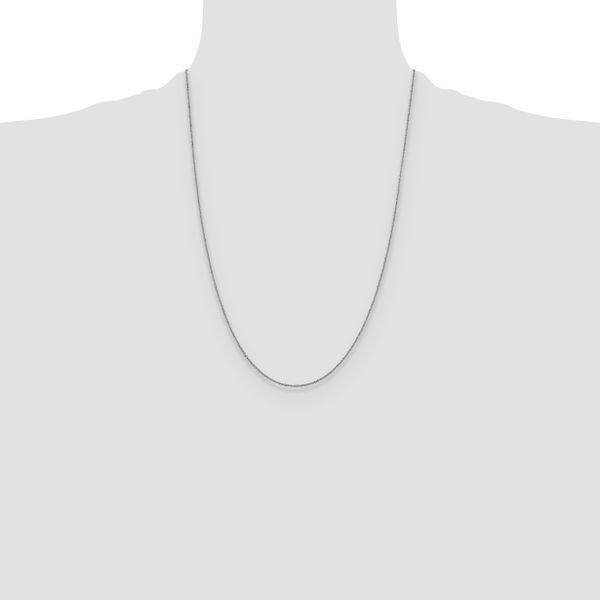 Leslie's 14K White Gold 1mm Sparkle Singapore Chain - Image 4