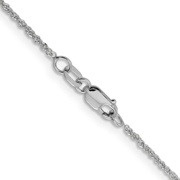 Leslie's 14K White Gold 1.3mm Sparkle Singapore Chain - Image 3