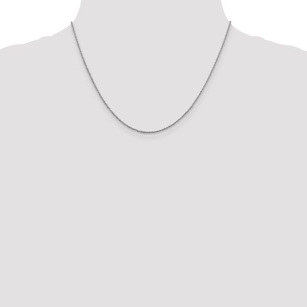 Leslie's 14K White Gold 1.3mm Sparkle Singapore Chain - Image 4