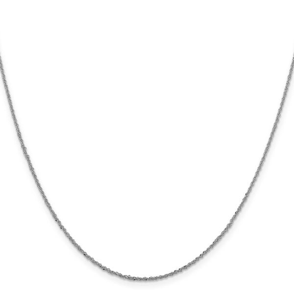 Leslie's 14K White Gold 1.3mm Sparkle Singapore Chain - Image 2