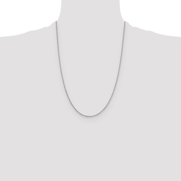 Leslie's 14K White Gold 1.3mm Sparkle Singapore Chain - Image 4