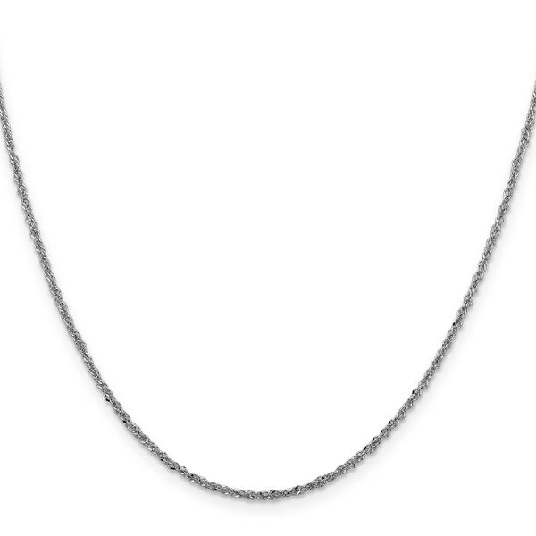 Leslie's 14K White Gold 1.6mm Sparkle Singapore Chain - Image 2