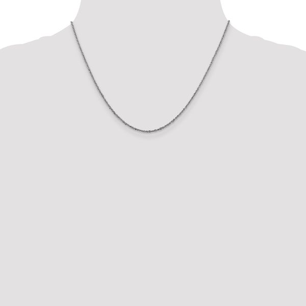 Leslie's 14K White Gold 1.6mm Sparkle Singapore Chain - Image 4