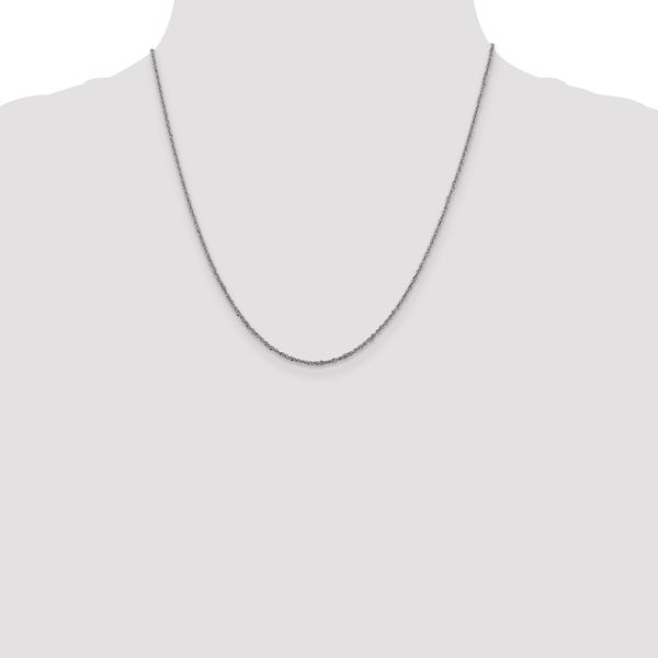 Leslie's 14K White Gold 1.6mm Sparkle Singapore Chain - Image 4