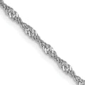Leslie's 14K White Gold 1.6mm Sparkle Singapore Chain