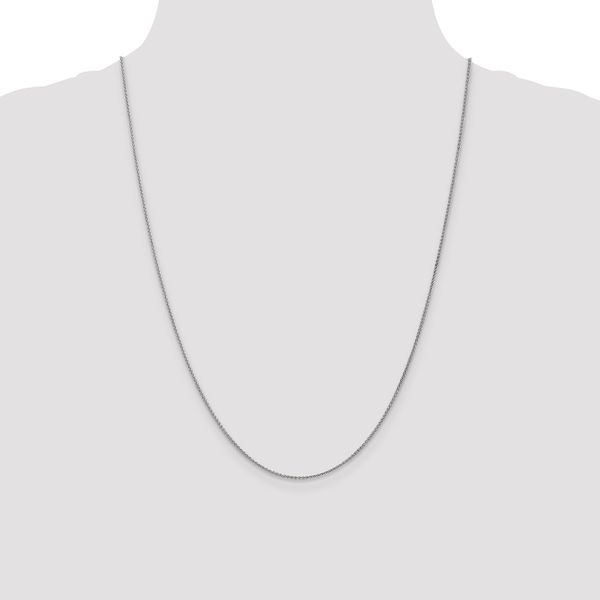 Leslie's 14K White Gold 1.2mm Spiga Chain - Image 4