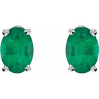 Oval 4-Prong Lightweight Stud Earrings - Image 2
