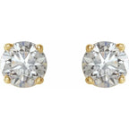 Round 4-Prong Lightweight Stud Earrings - Image 2