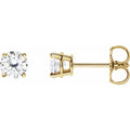 Round 4-Prong Lightweight Stud Earrings