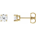 Round 4-Prong Lightweight Stud Earrings