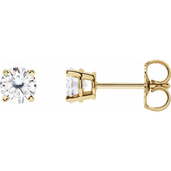 Round 4-Prong Lightweight Stud Earrings