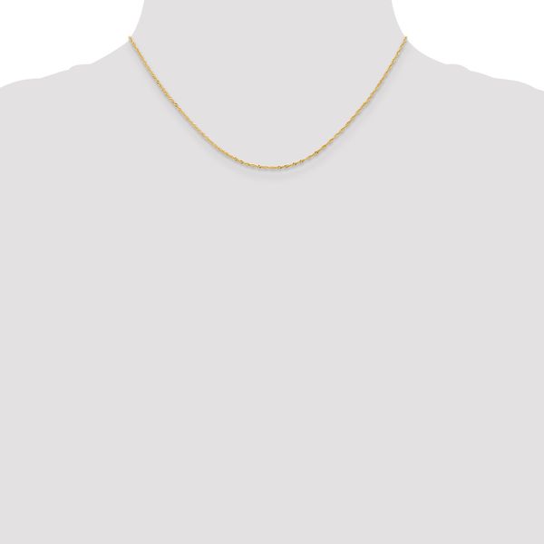 Leslie's 18K 16 inch 1.1mm Singapore with Spring Ring Clasp Chain - Image 4