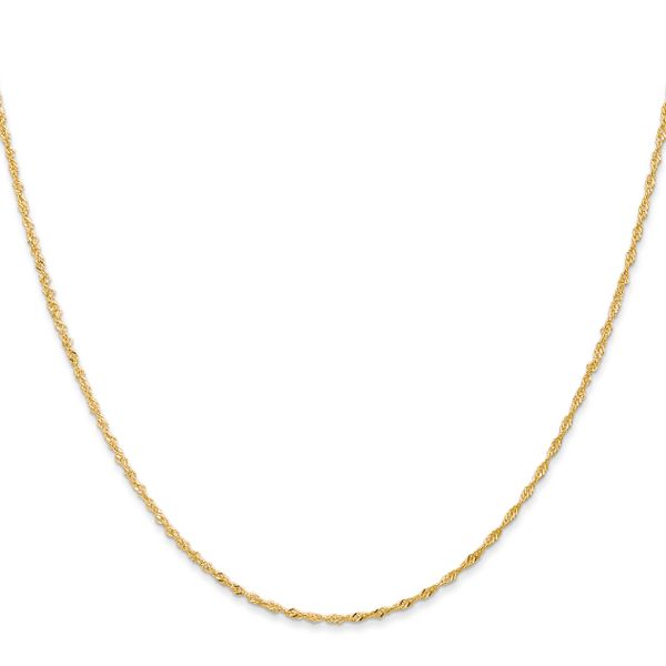 Leslie's 18K 20 inch 1.1mm Singapore with Spring Ring Clasp Chain - Image 2