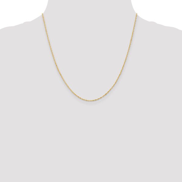 Leslie's 18K 20 inch 1.1mm Singapore with Spring Ring Clasp Chain - Image 4