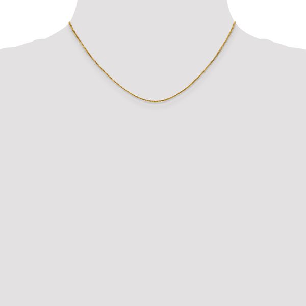 Leslie's 18K 16 inch 1mm Diamond-cut Spiga with Spring Ring Clasp Chain - Image 4