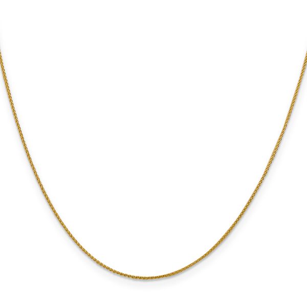 Leslie's 18K 18 inch 1mm Diamond-cut Spiga with Spring Ring Clasp Chain - Image 2