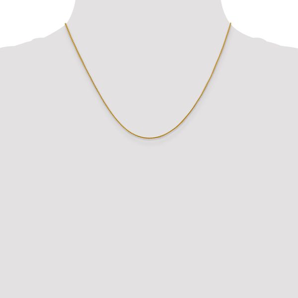 Leslie's 18K 18 inch 1mm Diamond-cut Spiga with Spring Ring Clasp Chain - Image 4