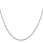 Leslie's 18K White Gold 18 inch 1mm Diamond-cut Spiga with Spring Ring Clasp Chain - Image 2