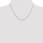 Leslie's 18K White Gold 18 inch 1mm Diamond-cut Spiga with Spring Ring Clasp Chain - Image 4
