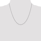 Leslie's 18K White Gold 20 inch 1mm Diamond-cut Spiga with Spring Ring Clasp Chain - Image 4