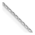 Leslie's 18K White Gold 18 inch 1.15mm Diamond-cut Cable with Fancy Lobster Clasp Chain