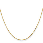 18K Leslie's 1.5mm D/C Cable Chain - Image 2