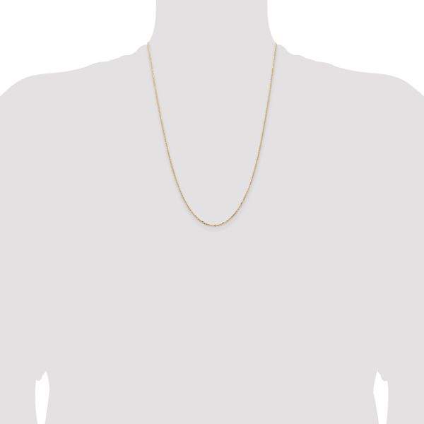 18K Leslie's 1.5mm D/C Cable Chain - Image 4