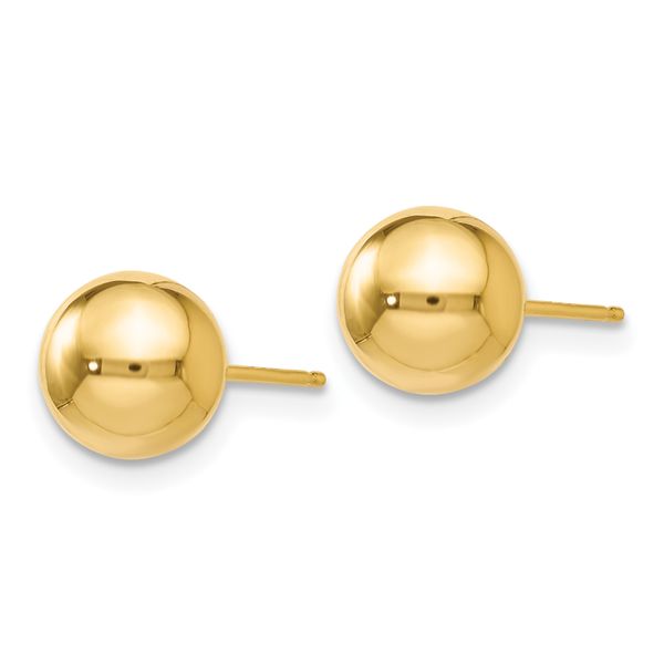 Leslie's 14K Polished 7mm Ball Post Earrings - Image 2