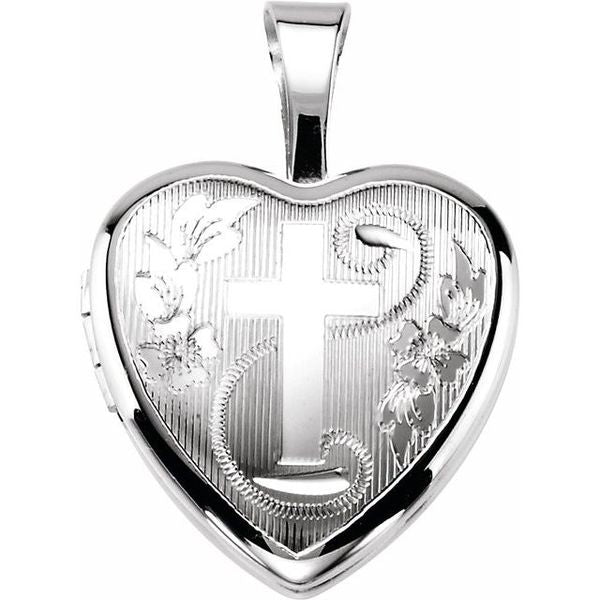Heart Locket with Cross