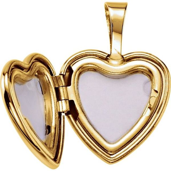 Enamel Roses & Cross Heart Locket - Image 4