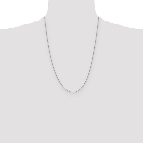 Leslie's 14K White Gold .8mm Spiga Chain - Image 4