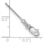 Leslie's 14K White Gold .8mm Spiga Chain Anklet - Image 2