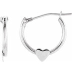Youth Heart Hoop Earrings