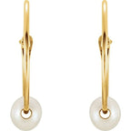 Youth Pearl Huggie Earrings - Image 2