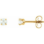 Round 4-Prong Youth Stud Earrings